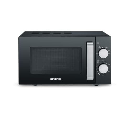 Image of Severin - Microwave w/ceramic plate 20L/800W - Black/Steel (24203)