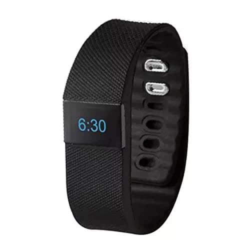 Image of BAS-TeK Pulse Sports Activity Bracelet - Fitness watch including Heart Rate Monitor, Stopwatch, Pedometer, Calories Burned, Distance Travelled, Clock, Sleep Monitor, Anti Loss Device, USB and Bluetooth Compatible for both Andoid and Apple IOS. (Black)
