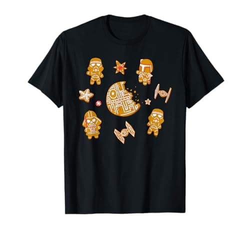 Image of Star Wars Holiday Christmas Gingerbread Cookie Villains T-Shirt