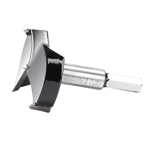 Image of MOLLOM 2-3/4" (70mm) Forstner Drill Bit for Precise Woodworking with Durable YG8 Carbide Thickness of 2.0mm,This Hinge Cutter Tool is Ideal for Hard Wood, Plastic, Plywood