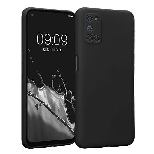 Image of kwmobile Case Compatible with Oppo A52 / A72 (4G) Case - Protective Slim TPU Cover with Soft Matte Finish - Black Matte