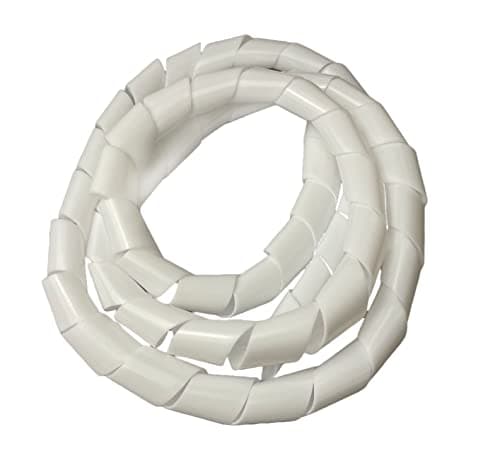 Image of On1shelf® Cable Tidy Spiral Wrap, White- 19mm (2m)