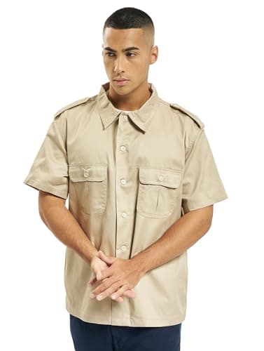 Image of Brandit US Shirt Short Sleeve, color: beige, size: 4XL