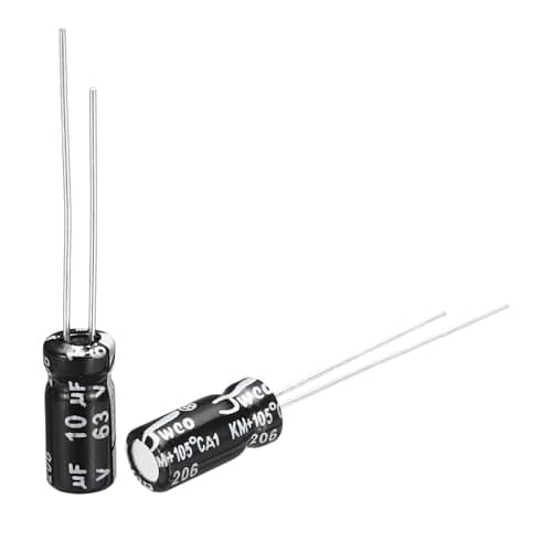 Image of sourcing map 10uF 63V 5x11mm Electrolytic Capacitor, Radial Leads Aluminum Capacitors for TV, LCD Monitor, VCD, 15Pcs