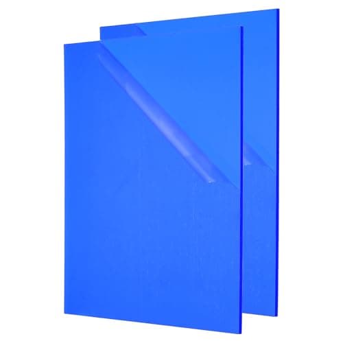 Image of PATIKIL 1/8 Inch Thick Acrylic Sheets, 2Pack 10x8 Inch Plastic Sheet Colorful Board Panel for Sign, DIY, Painting, Art Craft, Blue