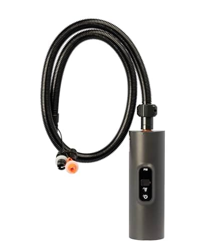 Image of Vango AirBeam Tempest Rechargeable Tent Pump with Powerful 2 Stage Motor, LED Screen, 130cm Hose, Auto-Cut Off - Air Pump For Tents, Awnings & Inflatables (Tornado (Without Built-In Powerbank))