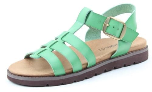 Image of Heavenly Feet SALTWATER Ladies Slingback Vegan Sandals Fern 8