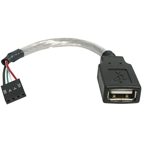 Image of StarTech.com 6in USB 2.0 Cable - USB A Female to USB Motherboard 4 Pin Header F/F