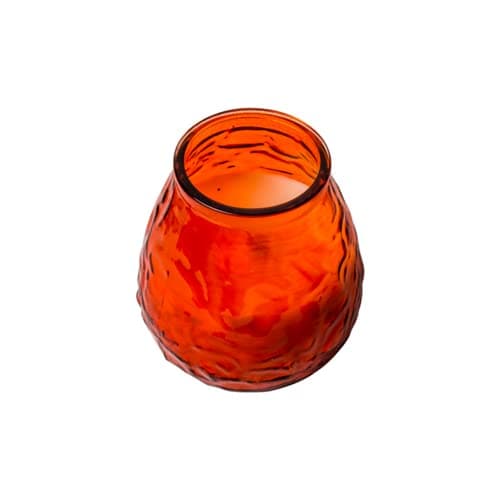 Image of We Can Source It Ltd – 1 x Low Boy Glass Jar Candles with 70 Hour Burn Time – Orange Wax Jars for Home, Garden, Restaurant & Commercial Use – Lead-Free Cotton Wick