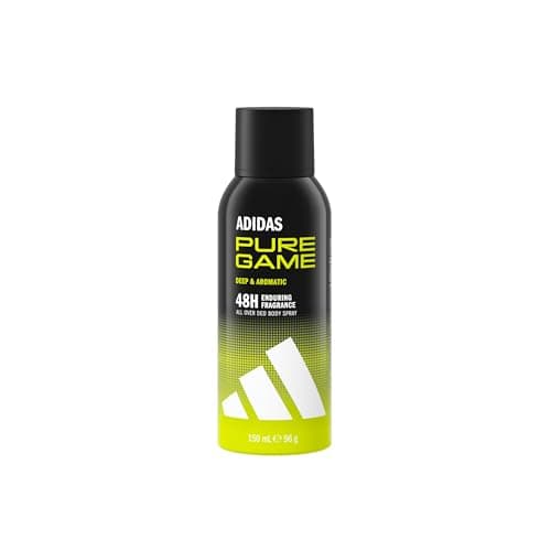 Image of Adidas Pure Game Deodorant Body Spray, Deep & Aromatic Scent, 48 Hour Last, Vegan Formula, 150ml