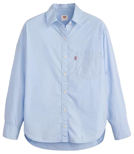 Image of Levi's Harlie New Boyfriend Shirt Women, Serenity Blue, S