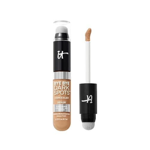 Image of IT Cosmetics, Bye Bye Dark Spots Concealer + Serum, Medium Coverage, Made with Niacinamide, Hyaluronic Acid & Caffeine, Shade: 31 Medium Neutral, 6.7 ml