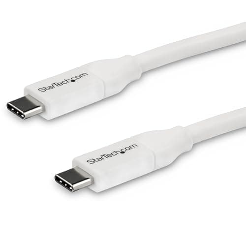 Image of StarTech.com USB-C to USB-C Cable w/ 5A PD - M/M - White - 4 m (13 ft.) - USB 2.0 - USB-IF Certified
