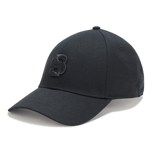 Image of BOSS Men's Bold Center Logo Twill Cap Baseball, Black/Grey, One Size