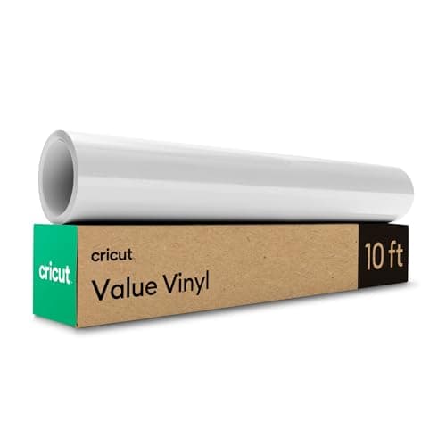 Image of Cricut Permanent Adhesive Vinyl Roll | 30.5 cm × 3 m | White | Ideal for Customising Mugs, Notebooks, Home Décor & DIY Projects