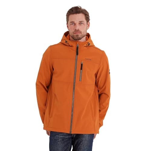 Image of TOG24 Truro Mens Softshell Jacket Made From Durable Ripstop Fabric & Microfleece Bonded To The Inside. Keep Valuables Safe With 2 Lower Zip Pockets & A Zip Chest Pocket.