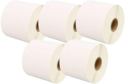Image of 5 Compatible Rolls 72mm x 36mm White Direct Thermal Printer Labels (1000 Labels per Roll) for Zebra, Toshiba, Citizen, Eltron, Orion, UPS Label Printers