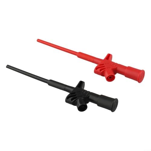 Image of 2pcs Multimeter Test Leads with 4mm Banana Socket, Insulated 10A Probe Cables for Electrical Testing, CAT III 1000V Rated, Flexible PVC Wire with Comfort Grip Handles, Black and Red
