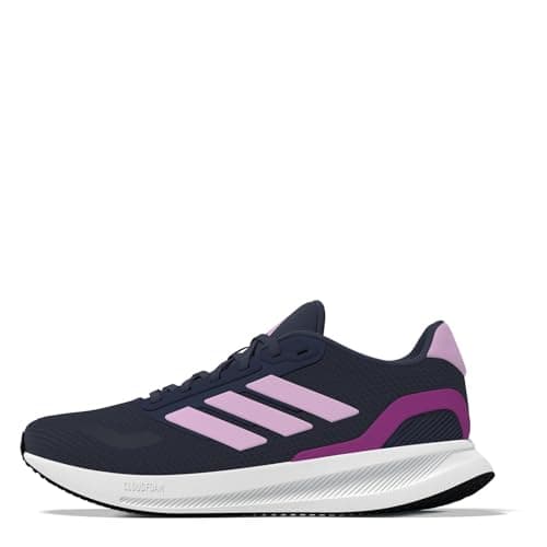 Image of adidas Runfalcon 5 Womens Trainers Running Shoes Navy/White/Lilac 6 UK