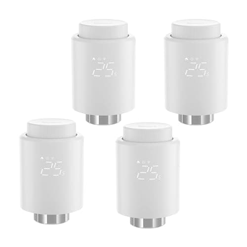 Image of SONOFF Zigbee Thermostatic Radiator Valve,Add-On Smart Radiator Valve for Smart Home Control, Easy Installation, Save Heating Costs,Works with Alexa, Google Home, TRVZB, 4 Pack