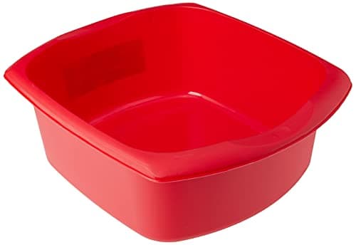 Image of Addis 508067 Rectangular Washing Up Bowl, Roasted Red, 9.5 Litre