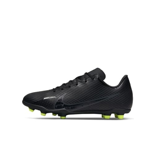 Image of NIKE Unisex Kid's Jr. Mercurial Vapor 15 Club Fg/Mg Little/Big Multi-Ground Soccer Cleats, Black Dk Smoke Grey Summit White Volt, 1 UK