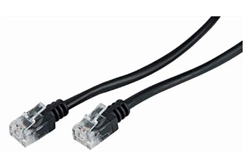 Image of ASNQ 10m ADSL Ultra High Speed Broadband Modem Cable (RJ11 to RJ11) Telephone Extension Internet Wire Network Black (Available in 3m, 5m, 10m, 15m, 20m)