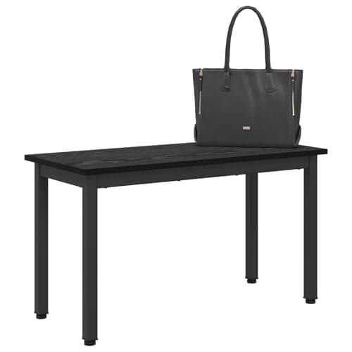 Image of vidaXL Bench Black Oak 80 x 35 x 45 cm Engineered Wood, Living Room, Rectangular, Modern, Durable, Seating Solutions for Comfort, Style, Functionality, and Contemporary Design