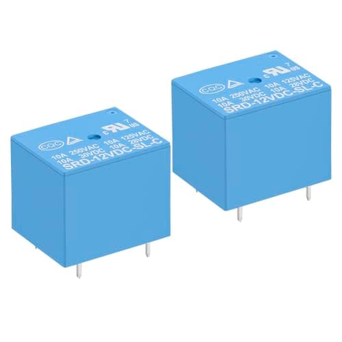 Image of Heschen PC Board Relay SRD-12VDC-SL-C DC 12V Coil SPDT 10A 250VAC 5 Pin terminals 2Pack