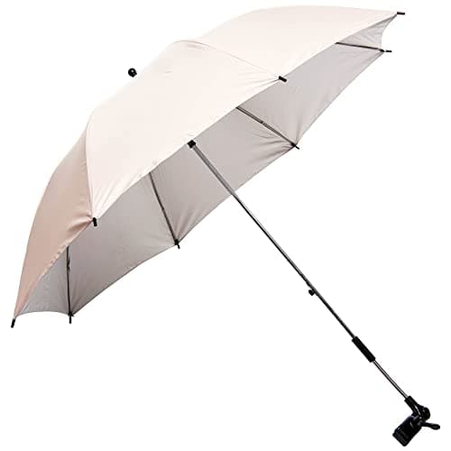 Image of Portable UV Protection Garden Parasol | Lightweight Outdoor, rain proof like Umbrella | Firmly attach on Chairs, Loungers & Tables | Canopy blocks 98% UV Rays | D105cm | Pack of 2 | From Easylife