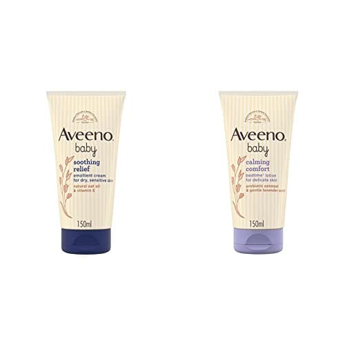 Image of AVEENO Baby Soothing Relief Emollient Cream 150 ml & AVEENO Baby Calming Comfort Bedtime Lotion 150 ml