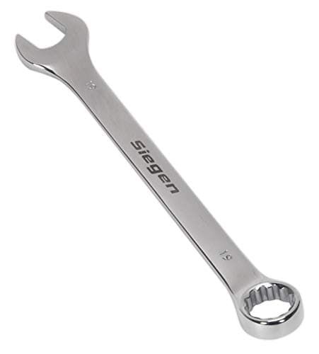 Image of Sealey S01019 Combination Spanner, 19mm, 230mm x 22mm x 49mm, Silver
