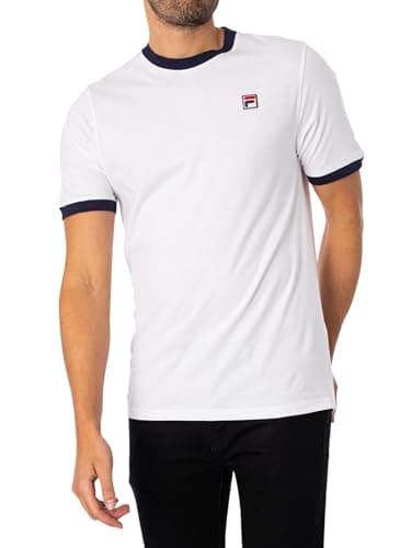 Image of FILA Men's Marconi Ringer T-Shirt, White/Navy, L