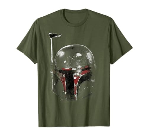 Image of Star Wars Boba Fett Faded Helmet Poster T-Shirt