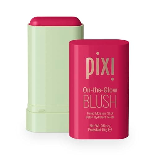 Image of Pixi On-the-Glow Blush Stick in Ruby, Hydrating Tinted Moisture Stick for Cheeks and Lips with Ginseng, Aloe Vera and Fruit Extracts, Twist-Up Design, Paraben-Free, 19g / 0.6 oz