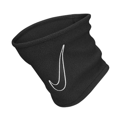 Image of NIKE NNW9 carta Football YA Youths Fleece Neck Warmer 2.0, Black/White, One Size