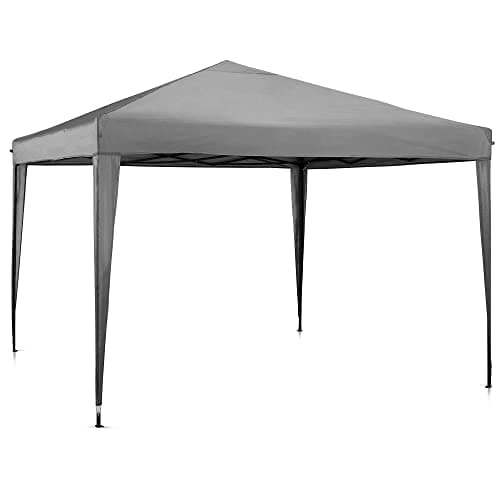Image of VonHaus Pop Up Gazebo 3 x 3m – Outdoor Garden Marquee Shelter Canopy with No Sides, Storage Bag, Leg Weight Bags, Pegs & Cords – Waterproof, Heavy Duty Steel Frame, Easy No Tool Assembly
