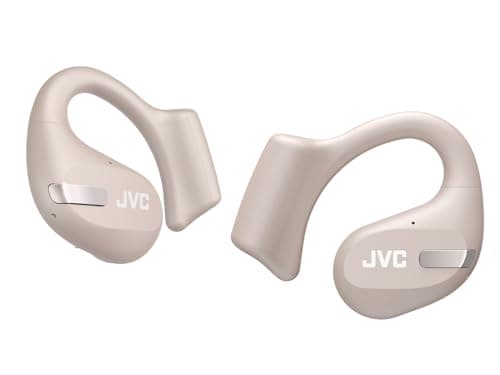 Image of JVC Nearphones HA-NP50T-C, True Wireless Earbuds, Open Ear Design, Active Noise Reduction, Multi-Point, IPX4, Microphone Muting, 38 Hours Runtime, BT 5.3, Sand Beige