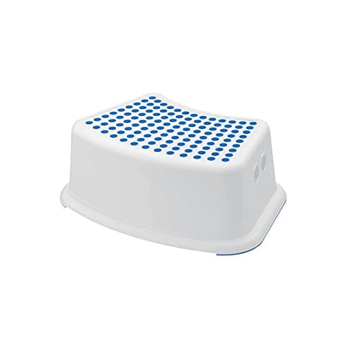 Image of Sterun Plastic Child Step Stool with Anti-Slip Top, Non-Slip Toilet Step for Toddlers, Practical Toddler Step Stool (Blue)