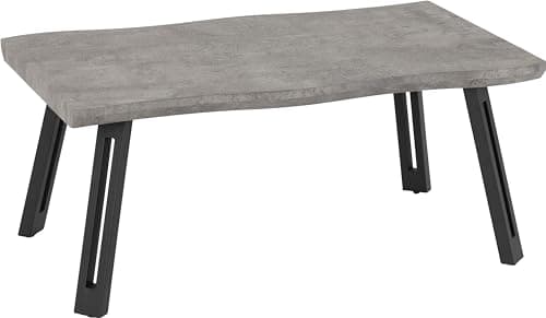 Image of Seconique Quebec Wave Edge Coffee Table in Concrete Effect