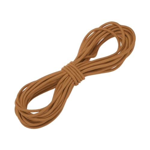 Image of sourcing map Bungee Cord Elastic Cord Heavy Stretch String Rope 5/32" 11 Yards (4mmx10m) Elastic String for DIY Sewing Outdoor Camping Tie Down Hook Strap,Light Brown