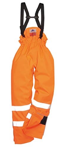 Image of Portwest Bizflame Rain Unlined Hi-Vis Antistatic FR Trouser, Size: XXXL, Colour: Orange, S780ORRXXXL