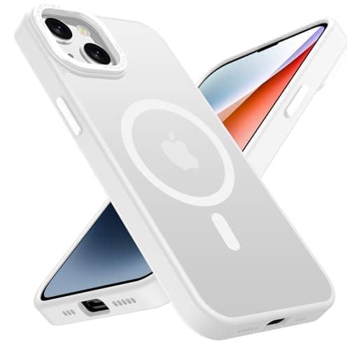 Image of KPPIT for iPhone 14 Plus case Compatible with MagSafe, Shockproof Drop Protection, Frosted Translucent Back Magnetic Phone Case for iphone 14 Plus,Transparent