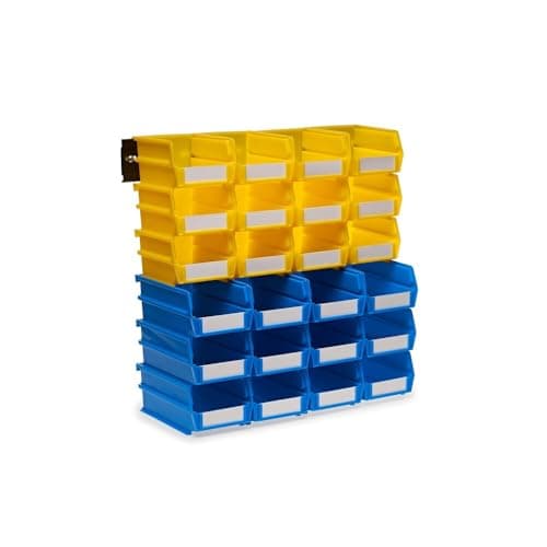 Image of Triton Products LocBin 3-1020YBWS Wall Storage Unit, Yellow/Blue