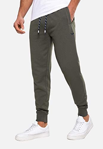 Image of Threadbare Trifoliate Men's Regular Fit Jog Pant Cuffed Leg Sweatpant Soft Fleece Joggers, Khaki, XL