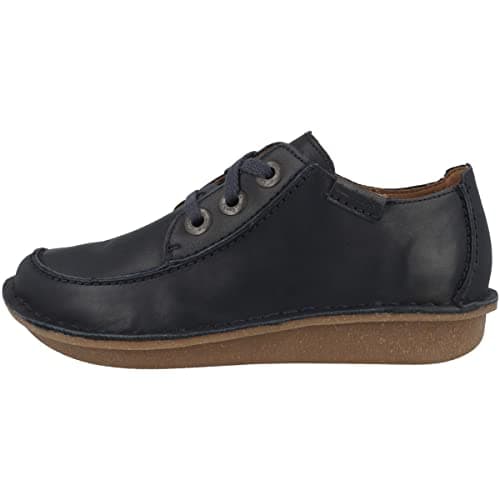 Image of Clarks Women's Funny Dream Oxford, Navy Leather, 5 UK