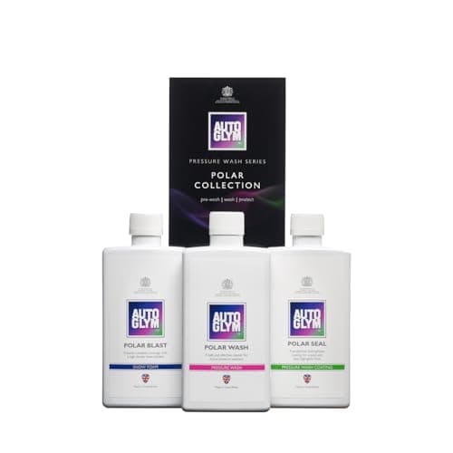 Image of Autoglym Polar Collection - Car Cleaning Kit Includes Polar Blast Pre-Wash Snow Foam, Polar Wash Car Shampoo, and Polar Seal Pressure Wash Coating