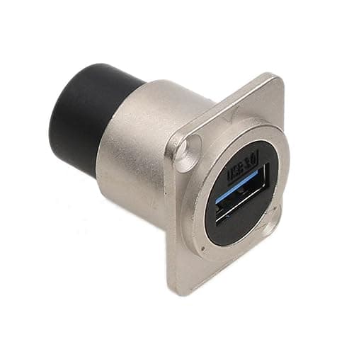 Image of HangTon 2pack USB 3.0 Panel Socket Coupler Waterproof Connector, Inline Cable Chassis Female to Female Extension, IP65 Bulkhead Pass Through