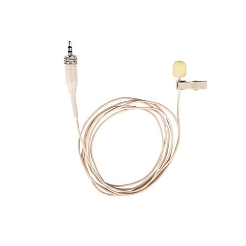 Image of Replacement Miniature Lavalier Microphone for Sennheiser Wireless Lavalier Microphone Set XSW-D with 3.5mm (1/8") Screw Locking Connector, Omnidirectional, Beige Color