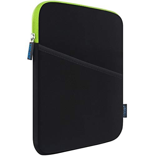 Image of iPad Mini 7 Sleeve, iPad Mini Case Bag, Lacdo Tablet Sleeve Portable Case for iPad Mini 7 (A17 Pro)/6/5/4/3/2, Samsung Galaxy Tab A7 Lite 8.7" / Tab A 8.0" Protective iPad Mini Sleeve Bag, Green/Black